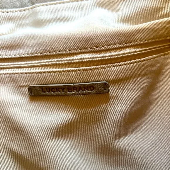 Lucky Brand Mia Large Saddle Tan Leather Hobo Bag - Picture 3 of 4